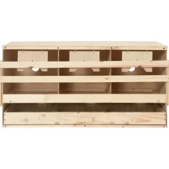 Agrarische Sector*vidaXL Kippenlegkast 3 compartimenten 72x33x38 cm massief grenenhout