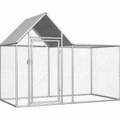 Huisdierbenodigdheden*vidaXL Kippenren 2x1x1,5 m gegalvaniseerd staal