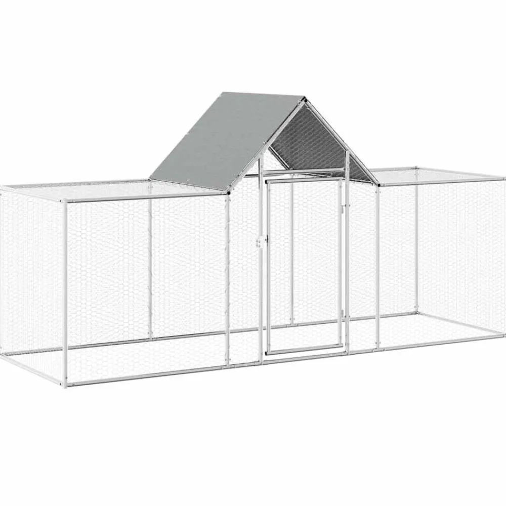 Kippenren 3x1x1,5 m gegalvaniseerd staal>vidaXL Discount