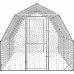 Kippenren 2,5x4x2,25 m gegalvaniseerd staal><noscript><img width=