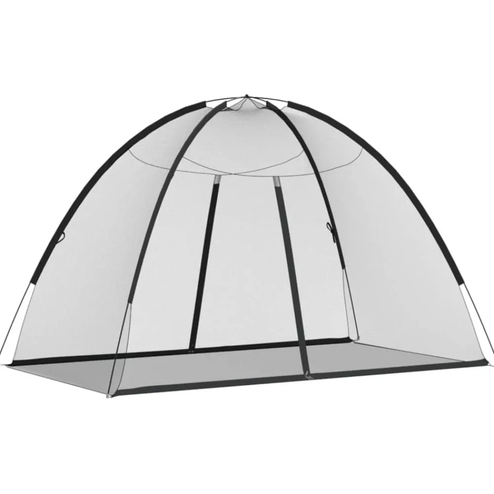 Buitensport*vidaXL Klamboe met deuren Mongolia 220 gaas 200x120x130 cm Zwart