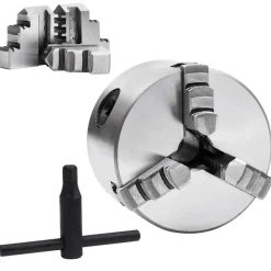 Klauwplaat met 3 bekken zelfcentrerend 80 mm staal>vidaXL Clearance