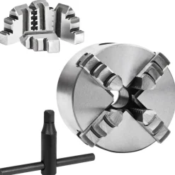 Klauwplaat met 4 bekken zelfcentrerend 80 mm staal>vidaXL Outlet