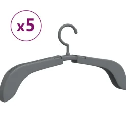 Huishoudelijke Benodigdheden*vidaXL Kledinghangers 5 st verlengbaar grijs