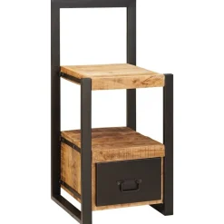 Huishoudelijke Benodigdheden*vidaXL Kledinghouder met lade Bruin 40 x 40 x 90 cm Massief Mango Hout Naturel