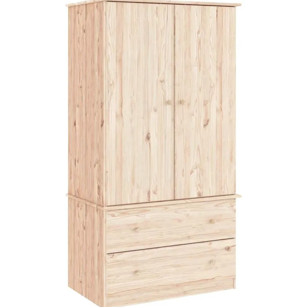 Kledingkast ALTA 90x55x170 cm massief grenenhout>vidaXL Discount