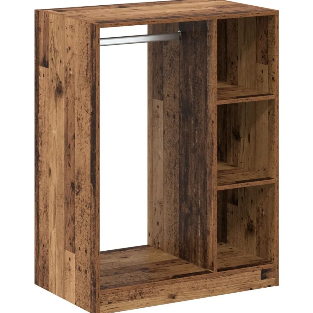 Huishoudelijke Benodigdheden*vidaXL Kledingkast met plank met opslag Oudhout 77 x 48 x 102 cm Oud hout