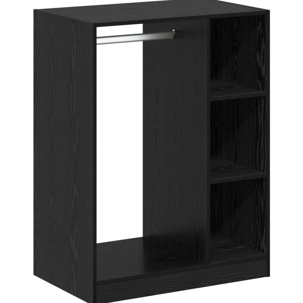 Kledingkast met plank met opslag Zwart Eiken 77 x 48 x 102 cm>vidaXL Online