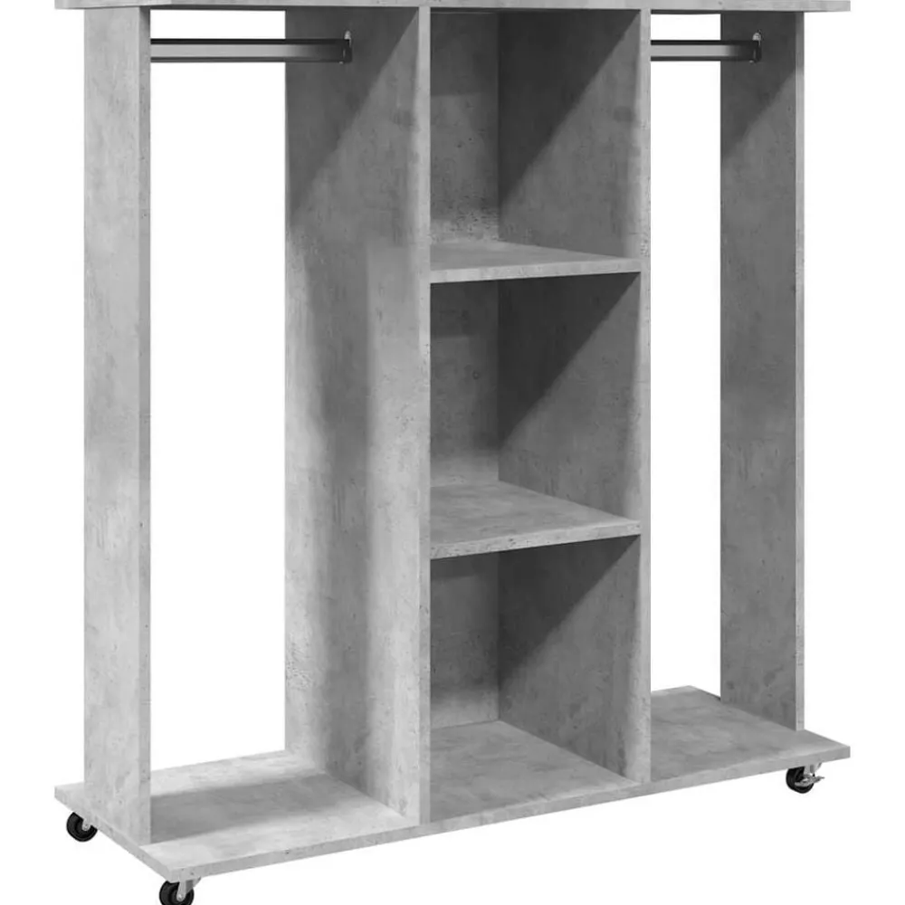 Kledingkast met wielen 102x38x110 cm bewerkt hout>vidaXL