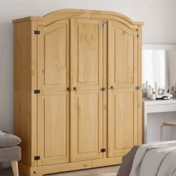 Kledingkast Mexicaans grenenhout Corona-stijl 3 deuren>vidaXL New