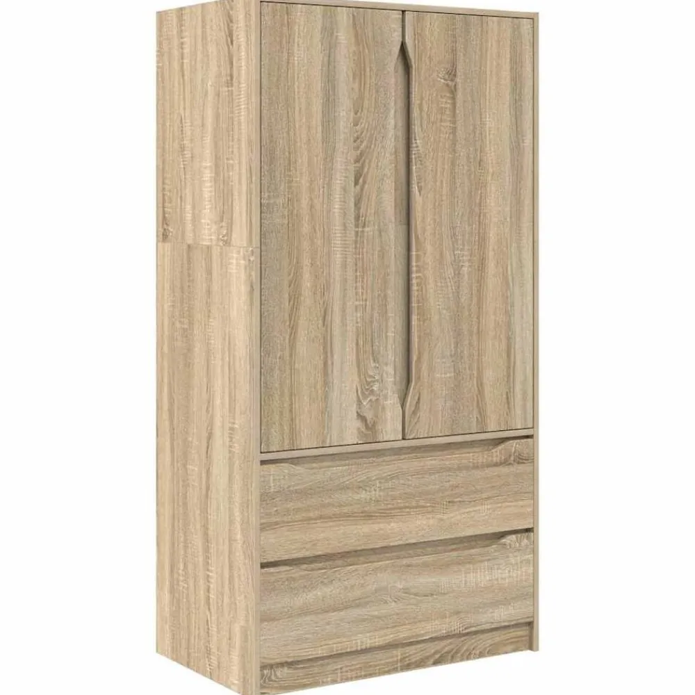 Kasten & Opbergmeubelen*vidaXL Kledingkast 79,5 x 49 x 156 cm Geconstrueerd hout Sonoma eiken
