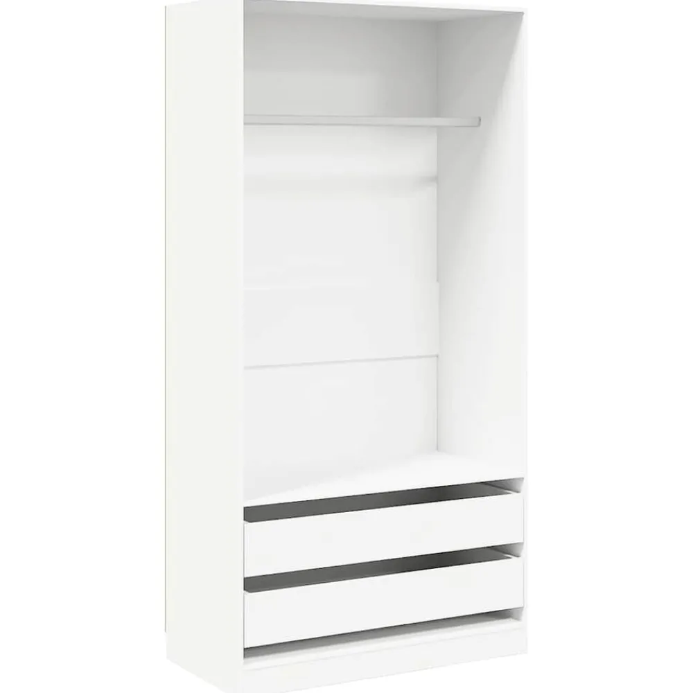 Kasten & Opbergmeubelen*vidaXL Kledingkast 100x50x200 cm bewerkt hout Wit