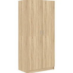 Kasten & Opbergmeubelen*vidaXL Kledingkast 80x52x180 cm bewerkt hout kleurig Sonoma eiken