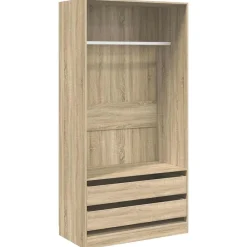 Kledingkast 100x50x200 cm bewerkt hout kleurig>vidaXL New