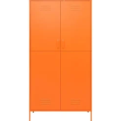 Kasten & Opbergmeubelen*vidaXL Kledingkast 90x50x180 cm staal Oranje