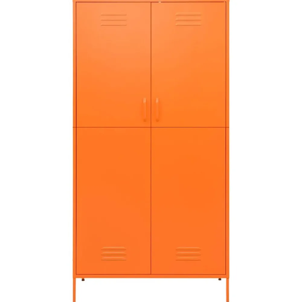 Kasten & Opbergmeubelen*vidaXL Kledingkast 90x50x180 cm staal Oranje