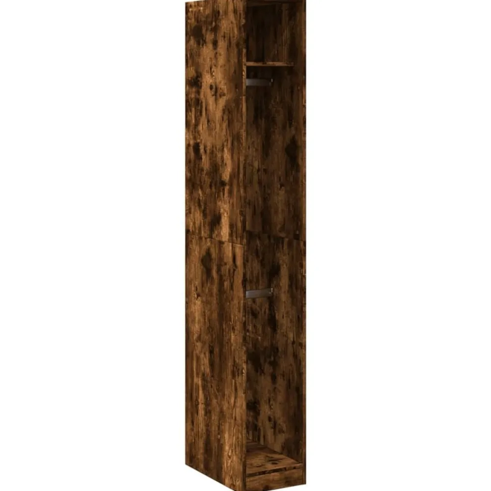 Kasten & Opbergmeubelen*vidaXL Kledingkast 30x50x200 cm bewerkt hout kleurig Gerookt eiken