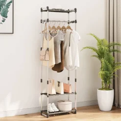 Kledingrek 3-laags 59x29x192 cm aluminium zilverkleurig>vidaXL Best