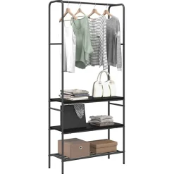 Kledingrek met plank 77 x 30 x 171 cm Bewerkt hout><noscript><img width=