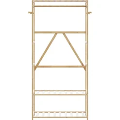 Huishoudelijke Benodigdheden*vidaXL Kledingrek met schappen 80x40x175 cm bamboe