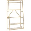Kledingrek met schappen 110x40x180 cm bamboe>vidaXL Best
