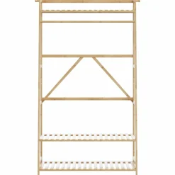 Kledingrek met schappen 110x40x180 cm bamboe><noscript><img width=
