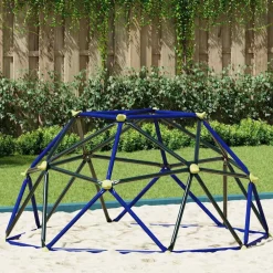 Buitenspeelgoed*vidaXL Klim Koepel Blauw Staal