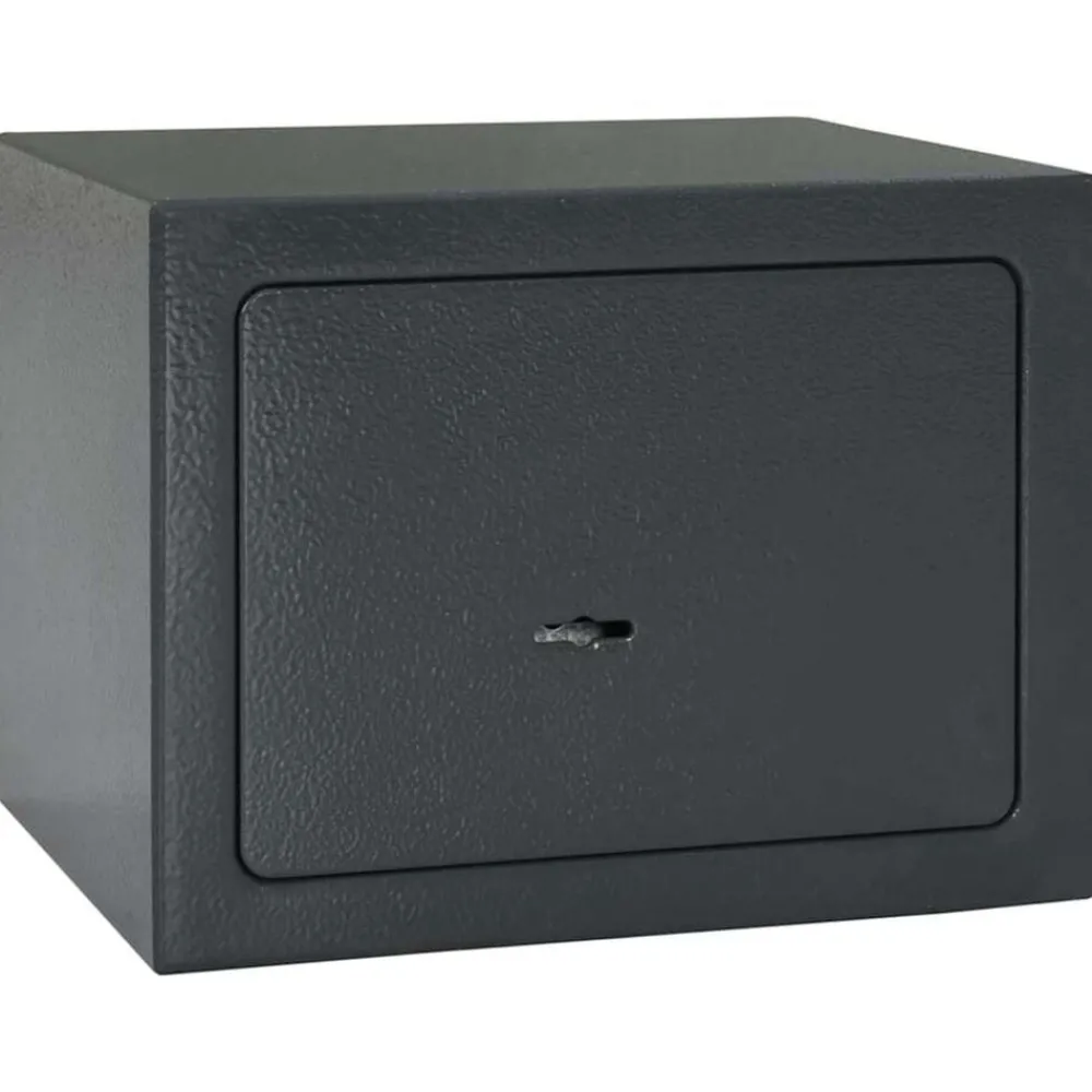 Kluisdoos met slot Donkergrijs 23 x 17 x 17 cm Staal>vidaXL Best