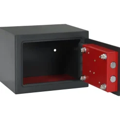 Kluisdoos met slot Donkergrijs 23 x 17 x 17 cm Staal><noscript><img width=