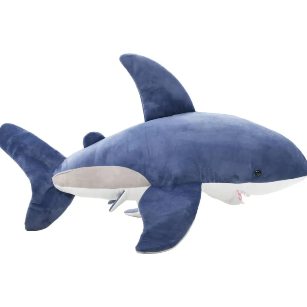 Knuffel witte haai pluche blauw en wit>vidaXL Best