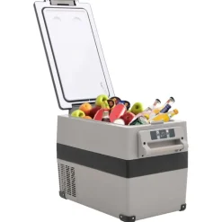 Koelbox met handvat en adapter 35 L PP & PE zwart en grijs>vidaXL Outlet