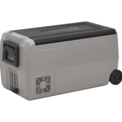 Koelbox met wielen en handvat 36 L polypropeen zwart en grijs>vidaXL Outlet