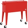 Keuken & Eetkamer*vidaXL Koelbox op wielen 92x43x89 cm rood
