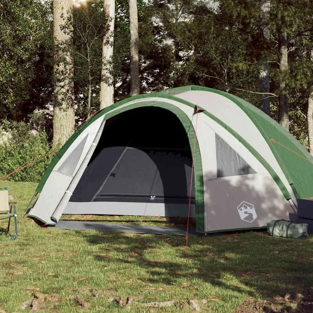 Buitensport*vidaXL Koepeltent 4-persoons waterdicht Groen