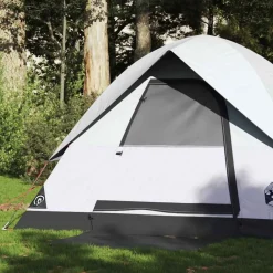 Buitensport*vidaXL Koepeltent 2-persoons waterdicht verduisterend stof wit Verduisterend wit
