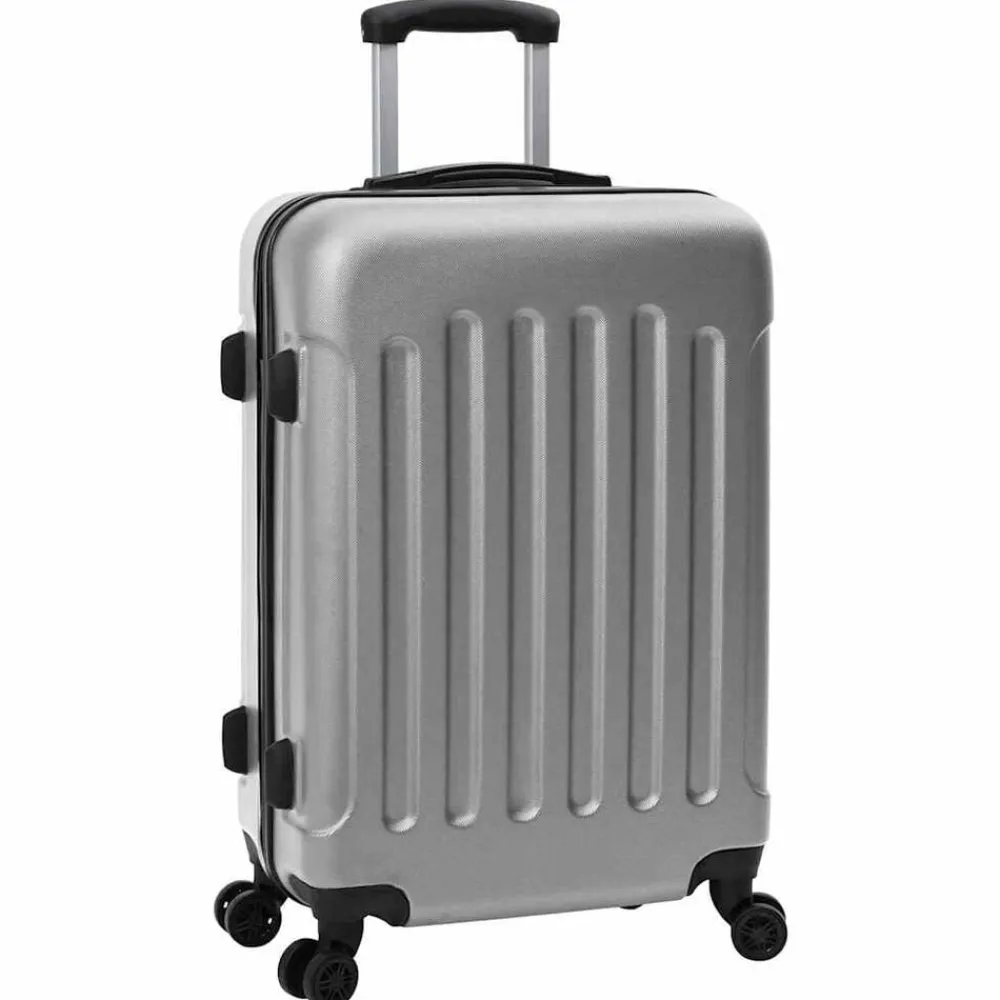 Bagage & Tassen*vidaXL Koffer met slot 3 pcs 50 x 31 x 78 cm ABS Kunststof Zilver