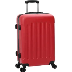 Bagage & Tassen*vidaXL Koffer met slot 3 pcs 50 x 31 x 78 cm ABS Kunststof Rood