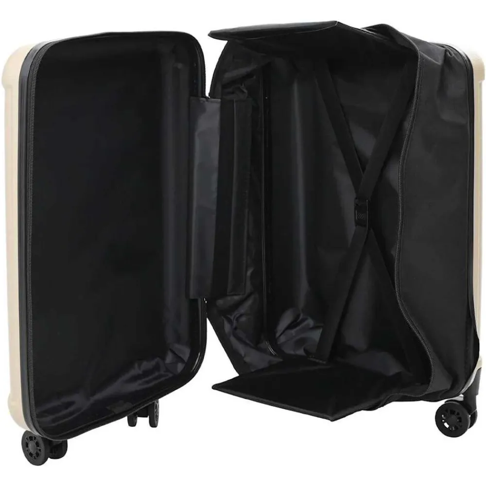 Bagage & Tassen*vidaXL Koffer met slot 34 x 23 x 55.5 cm ABS Kunststof champagne