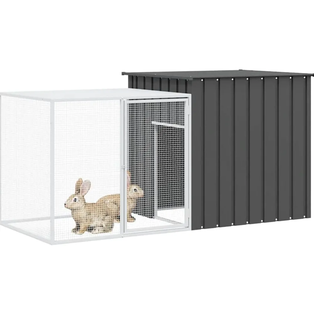 Konijnenhok 200x91x100 cm gegalvaniseerd staal kleurig>vidaXL Discount