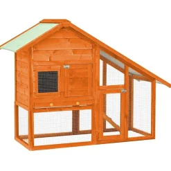 Huisdierbenodigdheden*vidaXL Konijnenhok 140x63x120 cm massief vurenhout Bruin