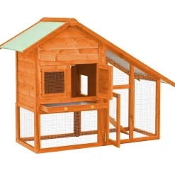 Huisdierbenodigdheden*vidaXL Konijnenhok 140x63x120 cm massief vurenhout Bruin