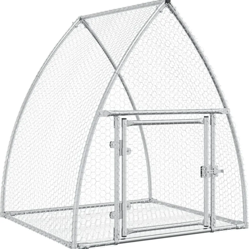 Konijnenhok 105x100x120 cm gegalvaniseerd staal zilverkleurig>vidaXL Clearance