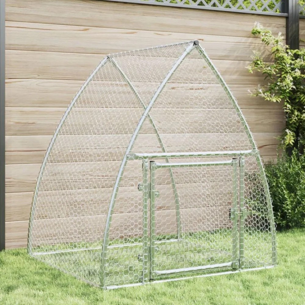 Konijnenhok 105x100x120 cm gegalvaniseerd staal zilverkleurig>vidaXL Clearance
