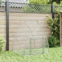 Konijnenhok 105x100x120 cm gegalvaniseerd staal zilverkleurig><noscript><img width=
