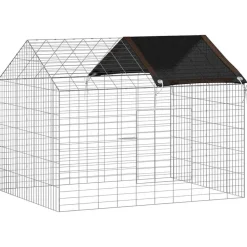 Konijnenkooi Zilver 400 x 78 x 78 cm Gegalvaniseerd staal>vidaXL Outlet