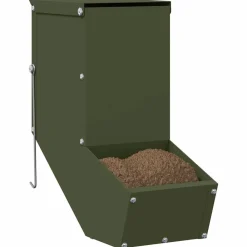 Huisdierbenodigdheden*vidaXL Konijnenvoer Olijf Groen 12,5 x 26 x 28,5 cm Koudgewalst Staal Olijfgroen