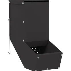 Huisdierbenodigdheden*vidaXL Konijnenvoer 12,5 x 26 x 28,5 cm Koudgewalst Staal Zwart