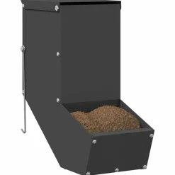 Huisdierbenodigdheden*vidaXL Konijnenvoer 12,5 x 26 x 28,5 cm Koudgewalst Staal Zwart