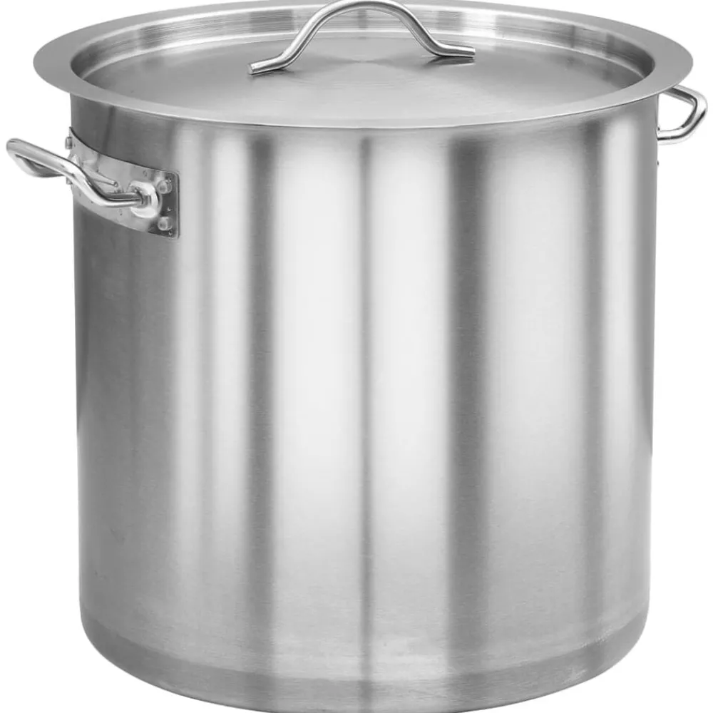 Keuken & Eetkamer*vidaXL Kookpan 26 L 32x32 cm roestvrij staal
