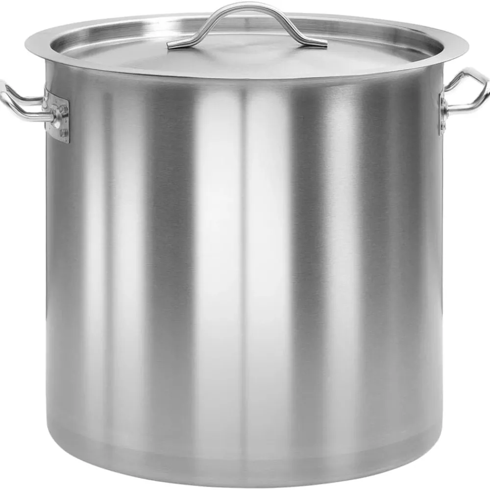 Keuken & Eetkamer*vidaXL Kookpan 26 L 32x32 cm roestvrij staal